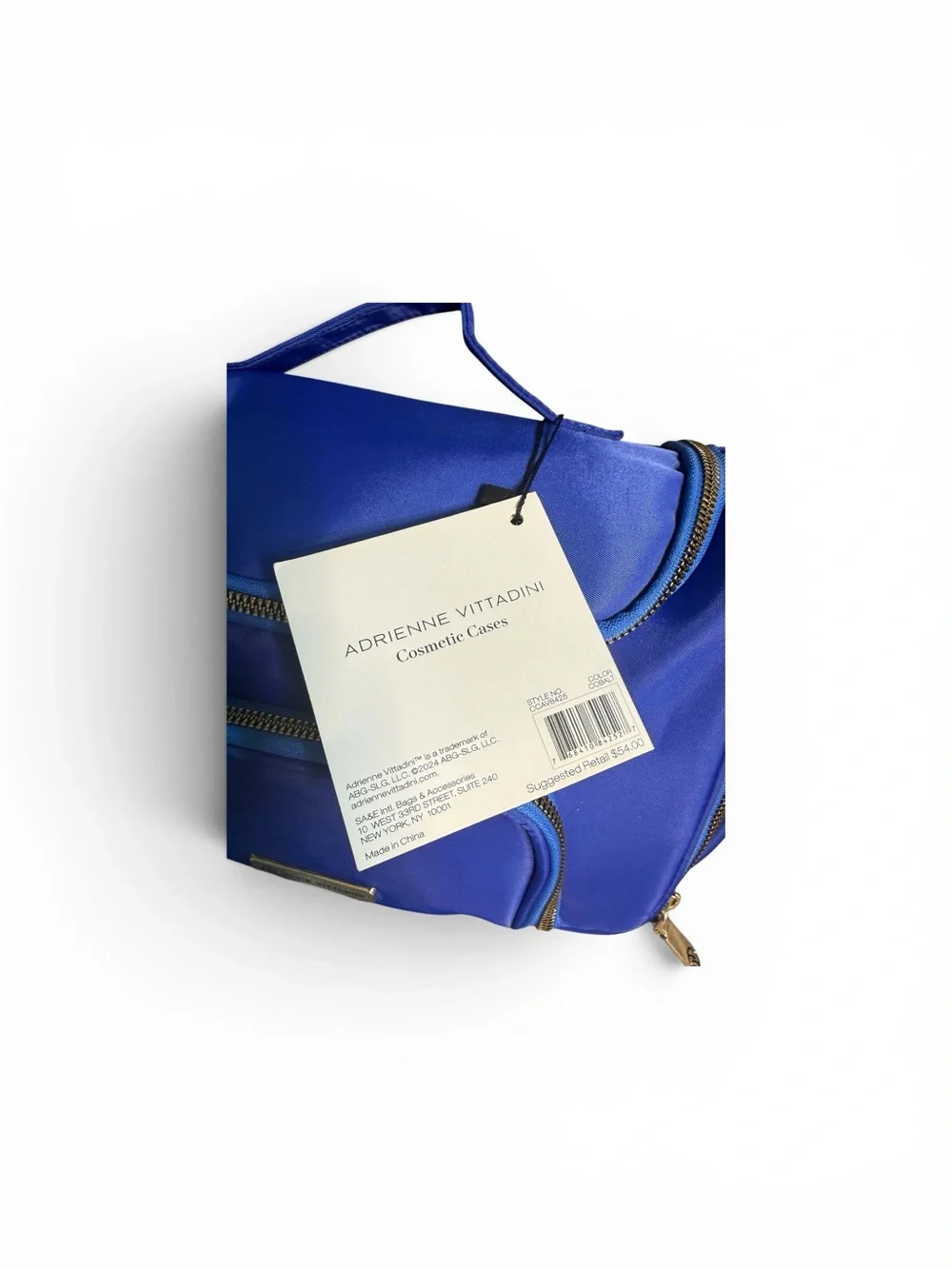 💙Adrienne Vittadini💙Cobalt Blue Captivating Carry-All Nylon Cosmetics Organizer